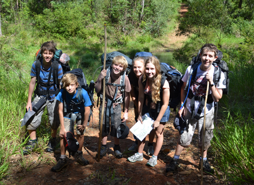 Scouts On Hike